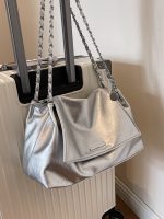 Women Fashion Casual Solid Color Large Capacity Chain Shoulder Bag - Image 3