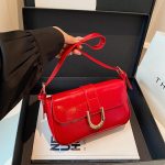 Women Fashion Casual Simple Solid Color Shoulder Bag - Image 3