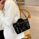 Wholesale Women Fashion Creative Solid Color Clothes Rivet Small Square Shoulder Bag - Image 3