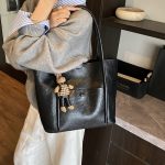 Wholesale Women Fashion Casual Retro Wax Leather Large Capacity Pendant Shoulder Bag - Image 2