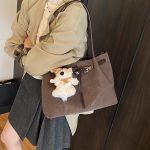 Wholesale Women Fashion Casual Solid Color Woven Pendant Shoulder Bag - Image 3