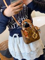 Wholesale Mini Size Women Retro Satin Scarf Square Mini Crossbody Bag - Image 2