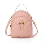 Women Fashion Solid Color Embroidered Mini Backpack - Image 4