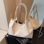 Wholesale Women Fashion Casual Simple Solid Color Large Capacity Tote Bag - Image 2