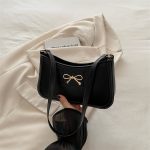 Wholesale Women Fashion Casual Solid Color Bowknot Shoulder Bag
