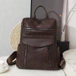 Wholesale Women Fashionable Contrast Color Outdoor Travel Backpack - Image 3