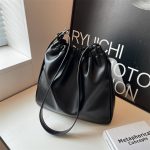 Women Fashion Simple Solid Color Soft Leather Shoulder Bag - Image 3