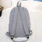 Women Fashion Solid Color Corduroy Large Capacity Backpack - Image 3