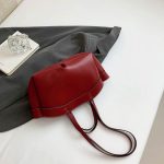 Women Fashion Casual Simple Solid Color Large Capacity Handbag - Image 3