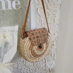 Bohemian Casual Woven Round Straw Bag - Image 3