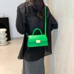 Wholesale Simple Solid Color Flip Square Shoulder Bag - Image 4