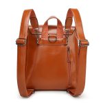 Wholesale Fashion Oil Wax Leather Retro Style Student Schoolbag Soft Leather Travel Backpack - Image 4