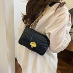 Fashion Scalloped Lock Embroidery Square Shoulder Bag - Image 4