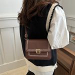 Wholesale Vintage Contrast Square Shoulder Bag - Image 4