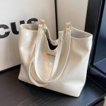 Wholesale Women Fashion Casual Simple Solid Color Large Capacity Tote Bag