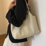 Wholesale Women Casual Simple Solid Color Large Capacity Tote Bag - Image 3