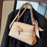 Women Fashion Retro Solid Color Litchi Pattern Small Square Shoulder Bag - Image 3