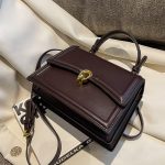 Women Fashion Retro Solid Color Square Shoulder Bag - Image 3