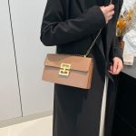 Women Casual Simple Solid Color Chain Small Square Shoulder Bag - Image 2