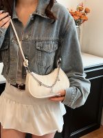 Women Fashion Solid Color Simple Chain Shoulder Bag - Image 2