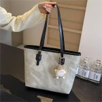 Wholesale Women Fashion Casual Simple Large Capacity Pendant Tote Bag - Image 3