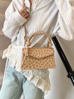 Women Fashion Elegant Floral Printed Small Square Shoulder Bag - Image 4