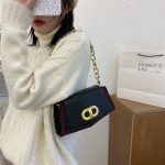 Women Fashion Splicing Stone Pattern Chain Shoulder Bag - Image 3