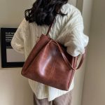 Wholesale Women Fashion Retro Large Capacity Tote Bag - Image 3