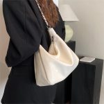Wholesale Simple Solid Color Large Capacity Chain Shoulder Bag - Image 2