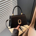 Wholesale Women Casual Simple Metal Buckle Solid Color Small Square Shoulder Bag - Image 2