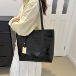 Wholesale Fashion Crocodile Print Large Capacity Tote Bag - Image 3