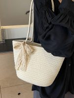 Wholesale Large Capacity Hand Straw Woven Women Summer Beach Tote Bag - Image 4