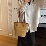 Wholesale Women Fashion Casual Vacation Straw Woven Handbag Set - Image 2