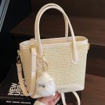 Women Fashion Casual Splicing Plush Pendat Handbag - Image 3