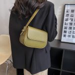 Wholesale Women Fashion Flap Portable Underarm Saddle Bag - Image 3