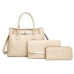 Women Fashion Casual Solid Color Handbag Three-Piece Bag Set - Image 2
