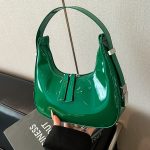 Wholesale Women Fashion Casual Solid Color Patent Leather Shoulder Bag - Image 3