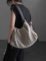 Wholesale Women Fashion Casual Canvas Large Capacity Shoulder Bag - Image 3