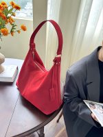 Women Fashion Casual Solid Color Large Capacity Shoulder Bag - Image 3