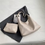 Wholesale Women Fashion Retro Solid Color Woven Embossed Shoulder Bag Two-Piece Bag Set - Image 2