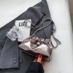 Women Fashion Casual Solid Color Chain Shoulder Bag - Image 3