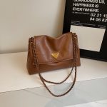 Wholesale Women Fashion Casual Solid Color Large Capacity Chain Shoulder Bag