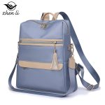 Wholesale Women Fashion Casual Color Blocking Large Capacity Backpack - Image 3