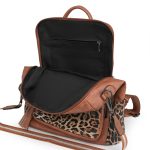 Wholesale Winter Vintage Fashion Women Leopard Backpack - Image 3
