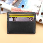 Wholesale Unisex Basic Solid Color Leather Card Holder Wallet - Image 2