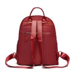 Wholesale Women Fashion Rivet Soft Wax Leather Backpack - Image 3
