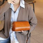 Wholesale Women Fashion Retro Cylinder Leather Shoulder Bag