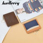 Men Multi-Card Card Holder Zipper Mini Coin Purse Stitching Pu Wallet - Image 2