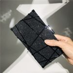 Wholesale Women Chic Irregular Stripe Pattern Sequin Clutch Square Evening Bag - Image 3