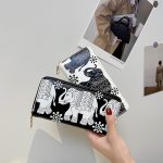 Wholesale Women'S Fashion Ethnic Style Elephant Print Pu Leather Multi-Card Coin Purse - Image 2